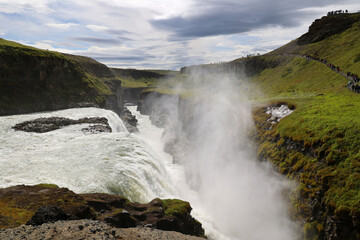 Gullfoss is a waterfall on the Hvítá River in Haukadalur in southern Iceland