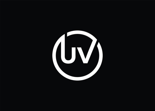 Creative Letters UV Logo Design Vector Templates