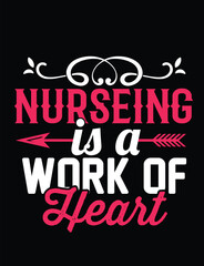 Nurse Typography and svg and groovy and t-shirt design
