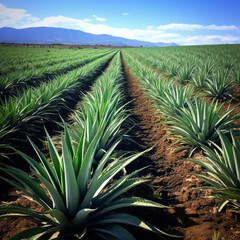 Obraz premium Aloe vera plantation.