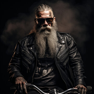 Portrait of a biker.