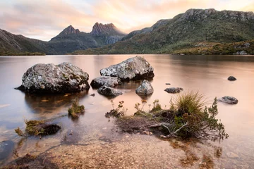 Peel and stick wall murals Cradle Mountain Cradle mountain sunset