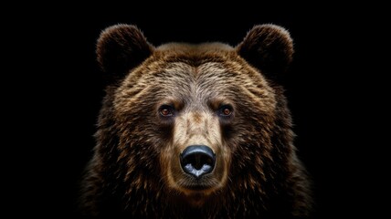 Grizzly bear, Minimalistic Professional Portrait, Generative AI