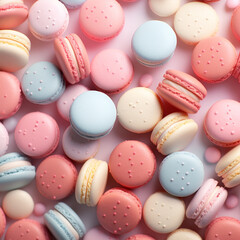 Obraz premium Colorful macarons background.