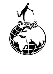 globe  trotteur en trottinette