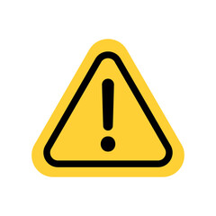 Warning sign. Road sign on white background