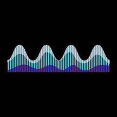 audio equalizer music cartoon. voice digital, abstract sonic, wave radio audio equalizer music sign. isolated symbol vector illustration