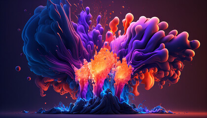 vivid colors explosion abstract background