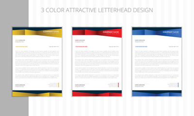 Creative letterhead design template in vector