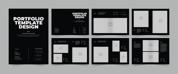 portfolio template and architecture portfolio layout design - obrazy, fototapety, plakaty