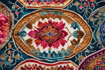 handcrafted artwork with details of textile digital design