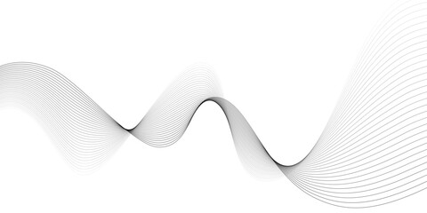 abstract background of wave lines on white background