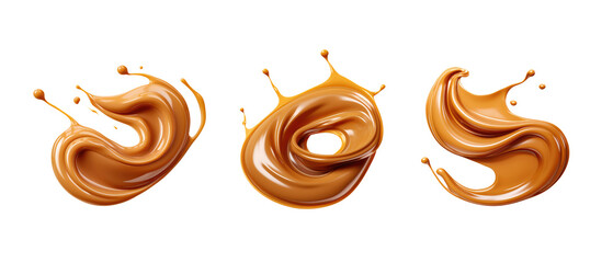 Candy swirls isolated on transparent background