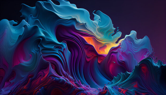 a wave like colorful abtract background .Ultra HD High Quality