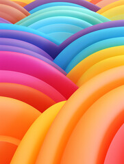 3d abstract background with rainbow colored circles