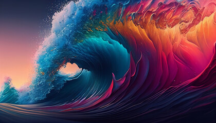 a wave like colorful abtract background .Ultra HD High Quality