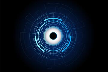 vector eyeball cyber future technology , security concept background , personal data