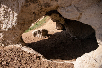 Beautiful caves in Sundu village. Shemakha. Azerbaijan.