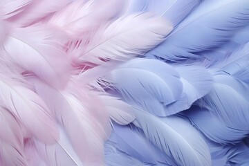 Stunning Spectrum: Dive into the Elegance of a Unique Blue and White Feather Pattern Generative AI