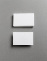 Photo of white business cards. Template for branding identity. For graphic designers presentation Generative AI
