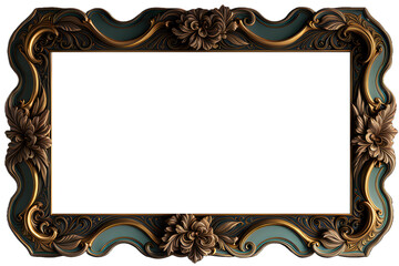 antique frame isolated on transparent background