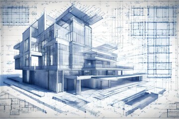 Architectural blueprint with precise measurements and annotations.