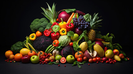 Obraz na płótnie Canvas Healthy colorful food