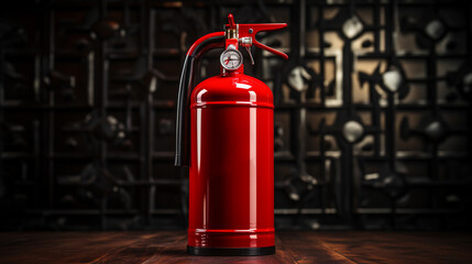Obraz premium Red fire extinguisher.