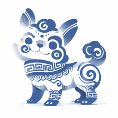 Traditional Chinese zodiac illustrations,created with Generative AI tecnology.