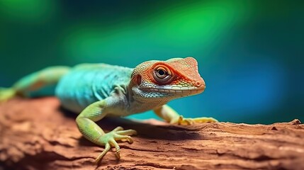 Alphabet with animals. Large capital letter I with a picture of a bright cute iguana.