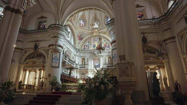 Inside of Roman Catholic Catedral Cathedral of the Assumption of Our Lady Basílica de la Asunción de María Santísima Mexican Church Guadalajara, Mexico