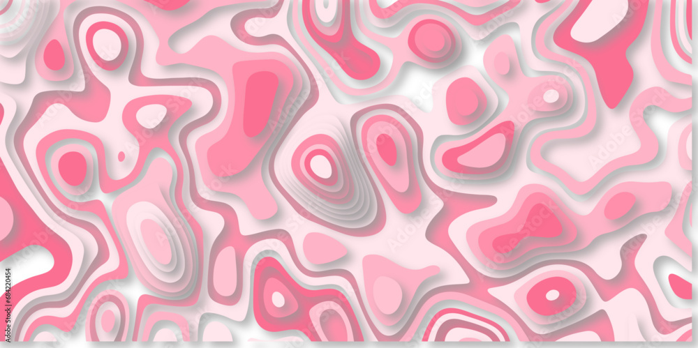 Aufkleber abstract pink colorful paper cut background design .abstract vector seamless pattern with shadows tr