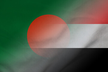 Bangladesh and Yemen official flag international contract YEM BGD