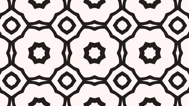 Vibrant pixelated tribal pattern with a kaleidoscope effect, featuring a symmetrical arrangement of shape.