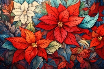 Poinsettias - Generative AI