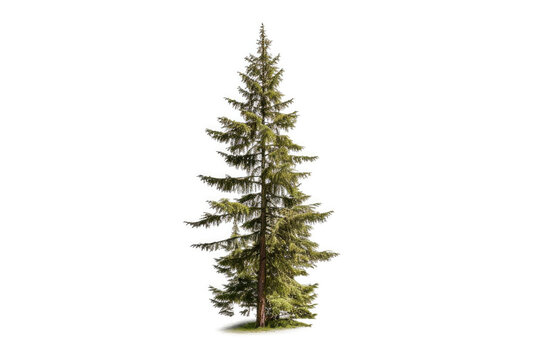 Christmas tree , isolated on white background, Generative ai