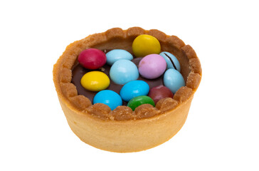 Fototapeta na wymiar baskets with chocolate and colored drops