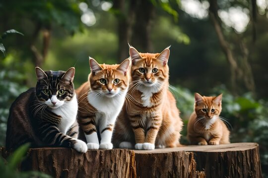 bengal cat in the gardes