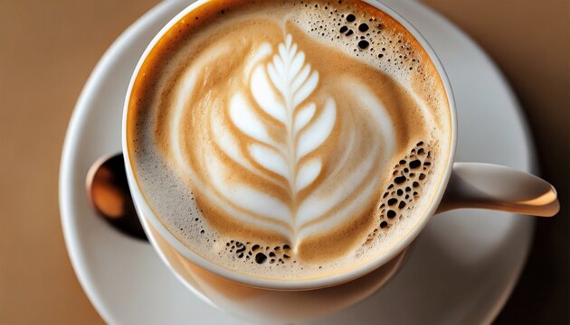 Macro shot of a cappucino