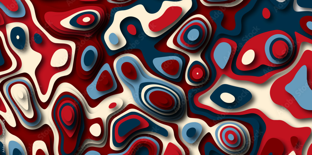Poster abstract colorful paper cut background design .abstract vector seamless pattern with shadows trendy 