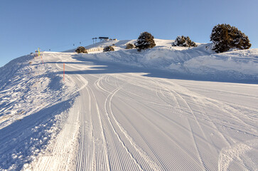 slopes of Amirsoy mountain resort (Tashkent region, Uzbekistan)