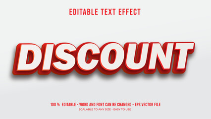 discount editable text effect