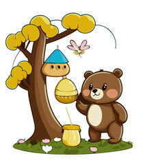 bear and honey hive