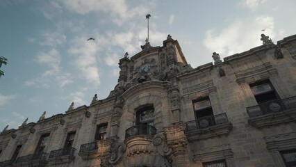 State Congress of Jalisco Building with Pride Flag During Gay Games Guadalajara, Mexico
