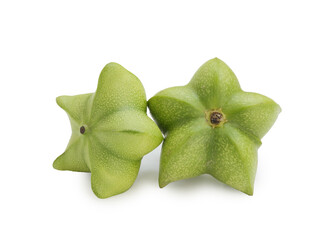 Sacha-Inchi peanut pentagram  isolated on white background. This has clipping path.