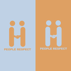 Logo Design People respect. human good service icon symbol, analysis logo element health check, partner, teamwork