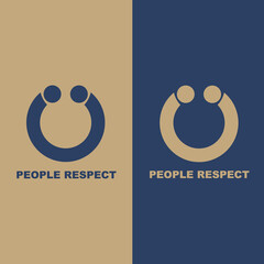 Logo Design People respect. human good service icon symbol, analysis logo element health check, partner, teamwork