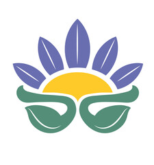 Fototapeta premium abstract water lily with sun cup
