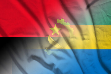 Angola and Gabon national flag transborder contract GAB AGO