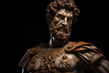 Elegant depiction of the Marcus Aurelius statue, a timeless symbol of ancient Roman wisdom and leadership.

